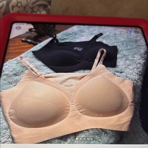 Ladies bras(2),black,cream, adj. strapes, lightly padded, gently worn if ever